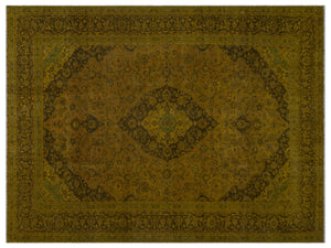 Yellow Over Dyed Vintage XLarge Rug 9'6'' x 12'10'' ft 289 x 390 cm