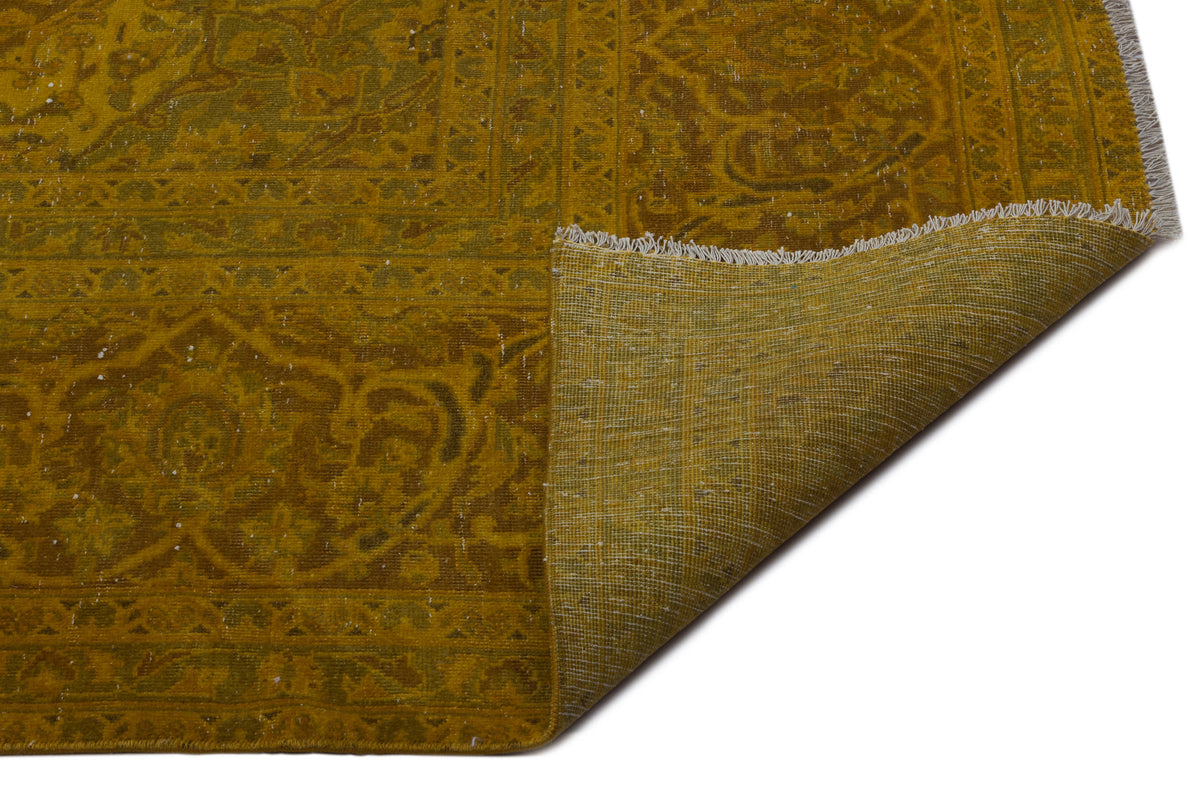 Yellow Over Dyed Vintage XLarge Rug 9&#39;3&#39;&#39; x 14&#39;2&#39;&#39; ft 282 x 431 cm
