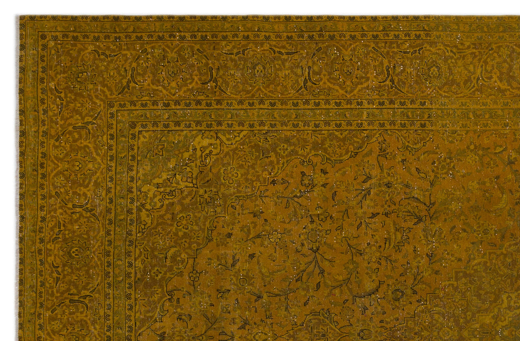 Yellow Over Dyed Vintage XLarge Rug 9'3'' x 14'2'' ft 282 x 431 cm