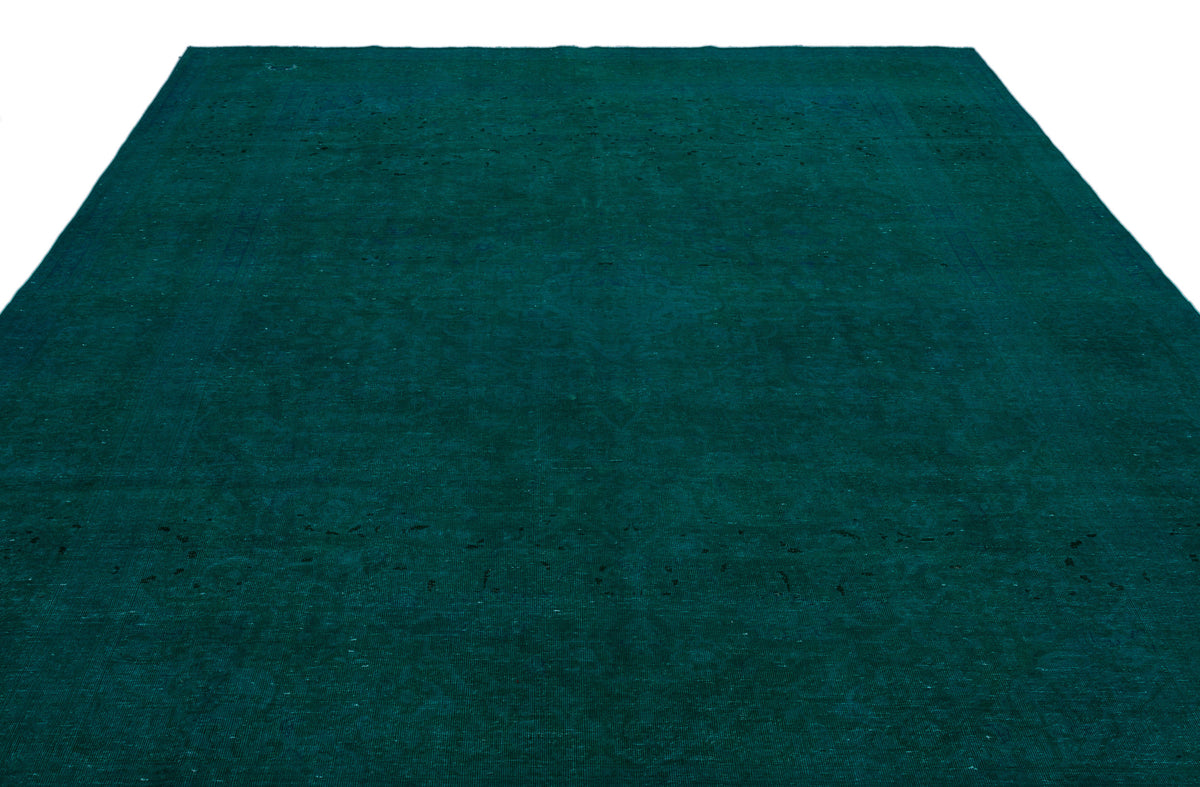 Turquoise  Over Dyed Vintage XLarge Rug 9&#39;0&#39;&#39; x 12&#39;6&#39;&#39; ft 275 x 380 cm