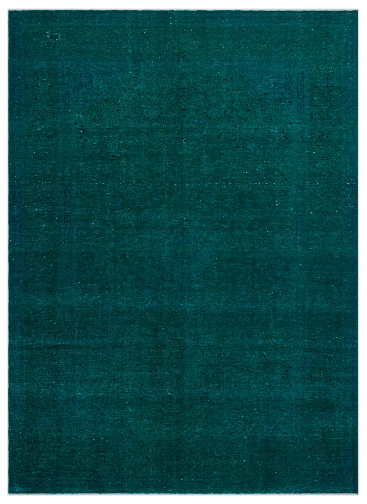 Traditional Design Turquoise Over Dyed Vintage XLarge Rug 9'0'' x 12'6 ...