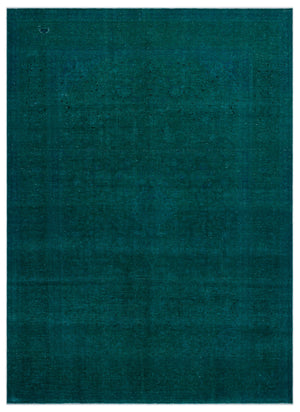 Turquoise  Over Dyed Vintage XLarge Rug 9'0'' x 12'6'' ft 275 x 380 cm