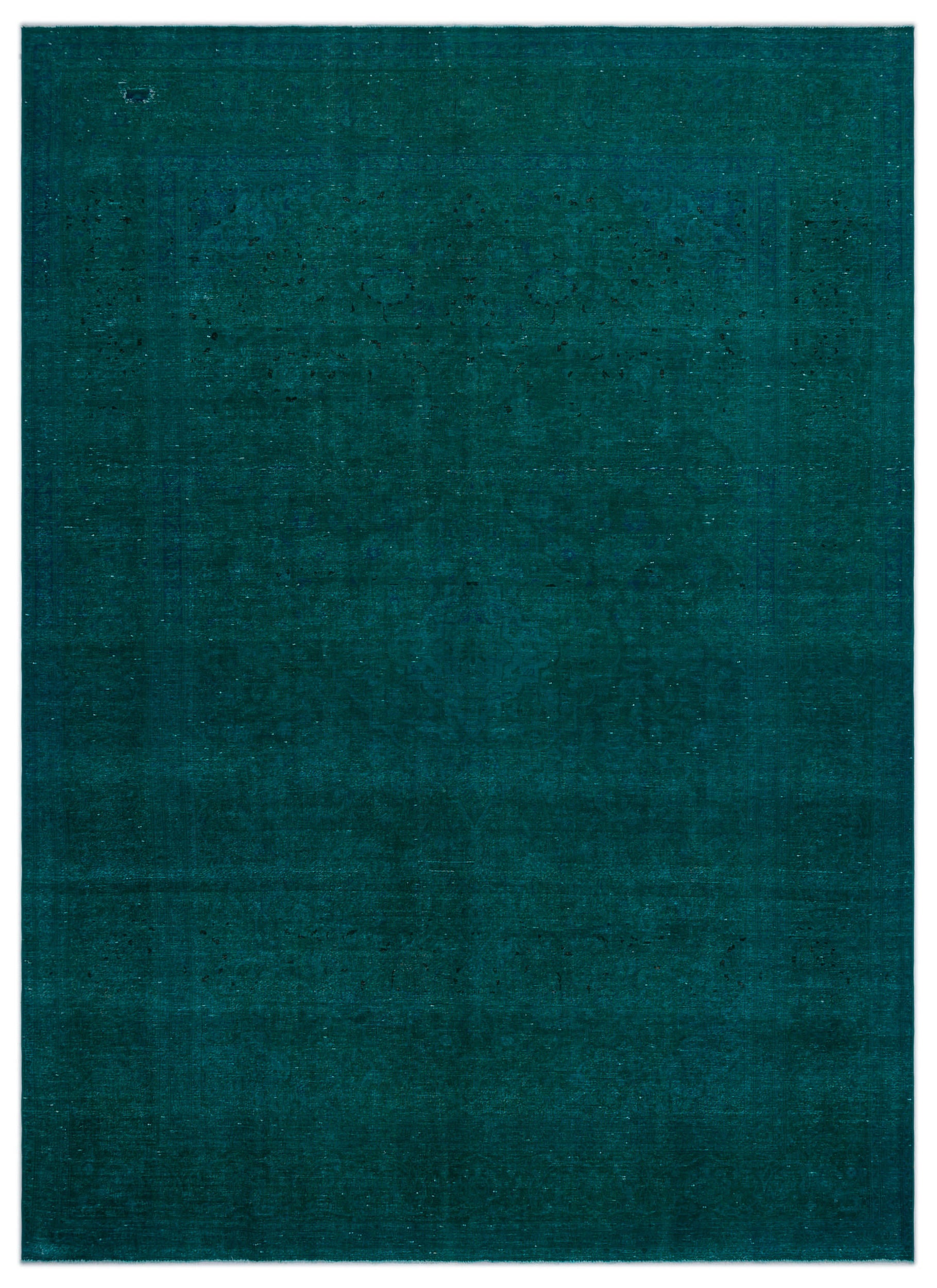 Traditional Design Turquoise Over Dyed Vintage XLarge Rug 9'0'' x 12'6 ...