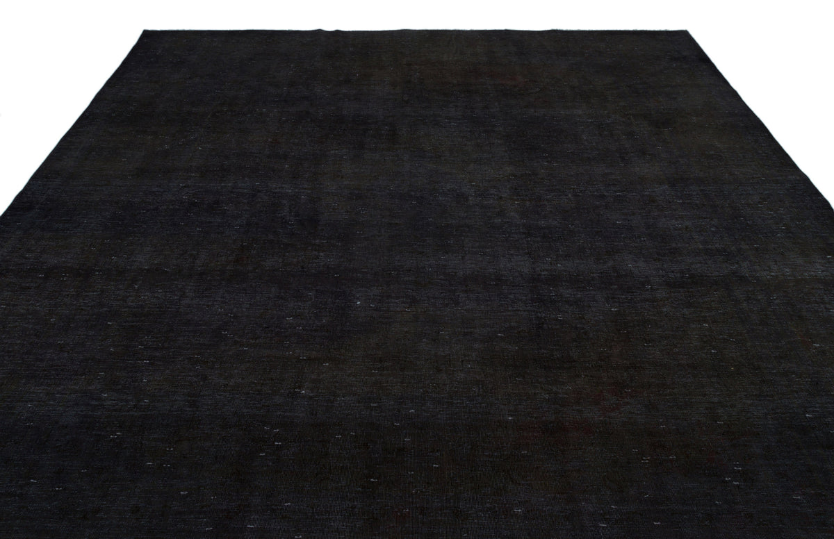Black Over Dyed Vintage XLarge Rug 9&#39;8&#39;&#39; x 12&#39;12&#39;&#39; ft 295 x 395 cm