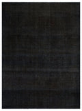Black Over Dyed Vintage XLarge Rug 9'8'' x 12'12'' ft 295 x 395 cm
