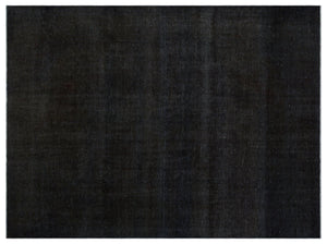 Black Over Dyed Vintage XLarge Rug 9'8'' x 12'12'' ft 295 x 395 cm