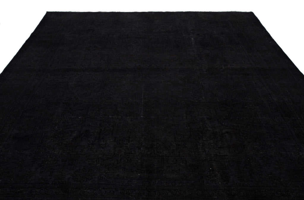 Black Over Dyed Vintage XLarge Rug 9'8'' x 12'6'' ft 295 x 382 cm