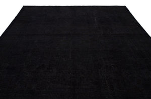 Black Over Dyed Vintage XLarge Rug 9'8'' x 12'6'' ft 295 x 382 cm