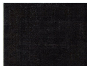 Black Over Dyed Vintage XLarge Rug 9'8'' x 12'6'' ft 295 x 382 cm