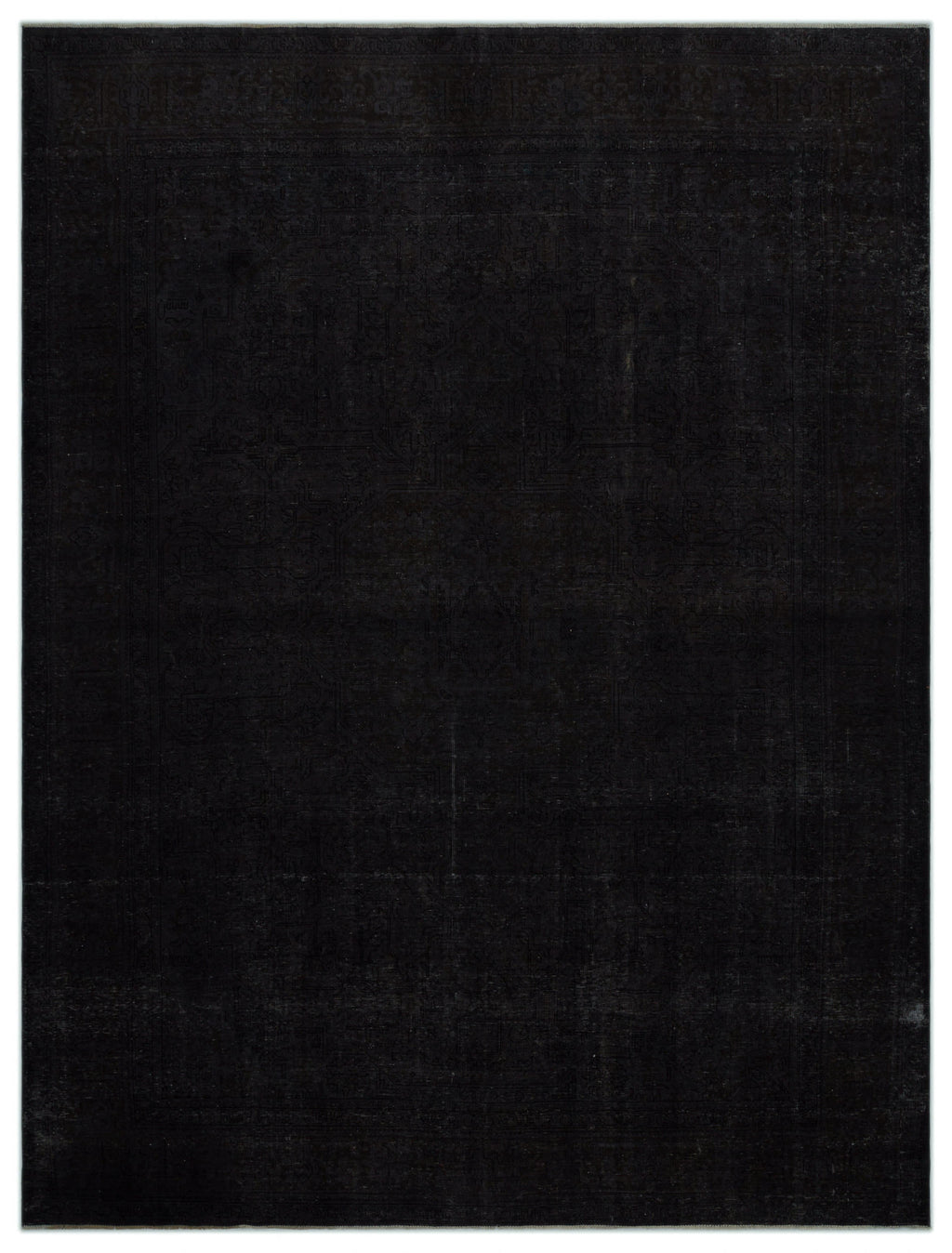 Black Over Dyed Vintage XLarge Rug 9'8'' x 12'6'' ft 295 x 382 cm