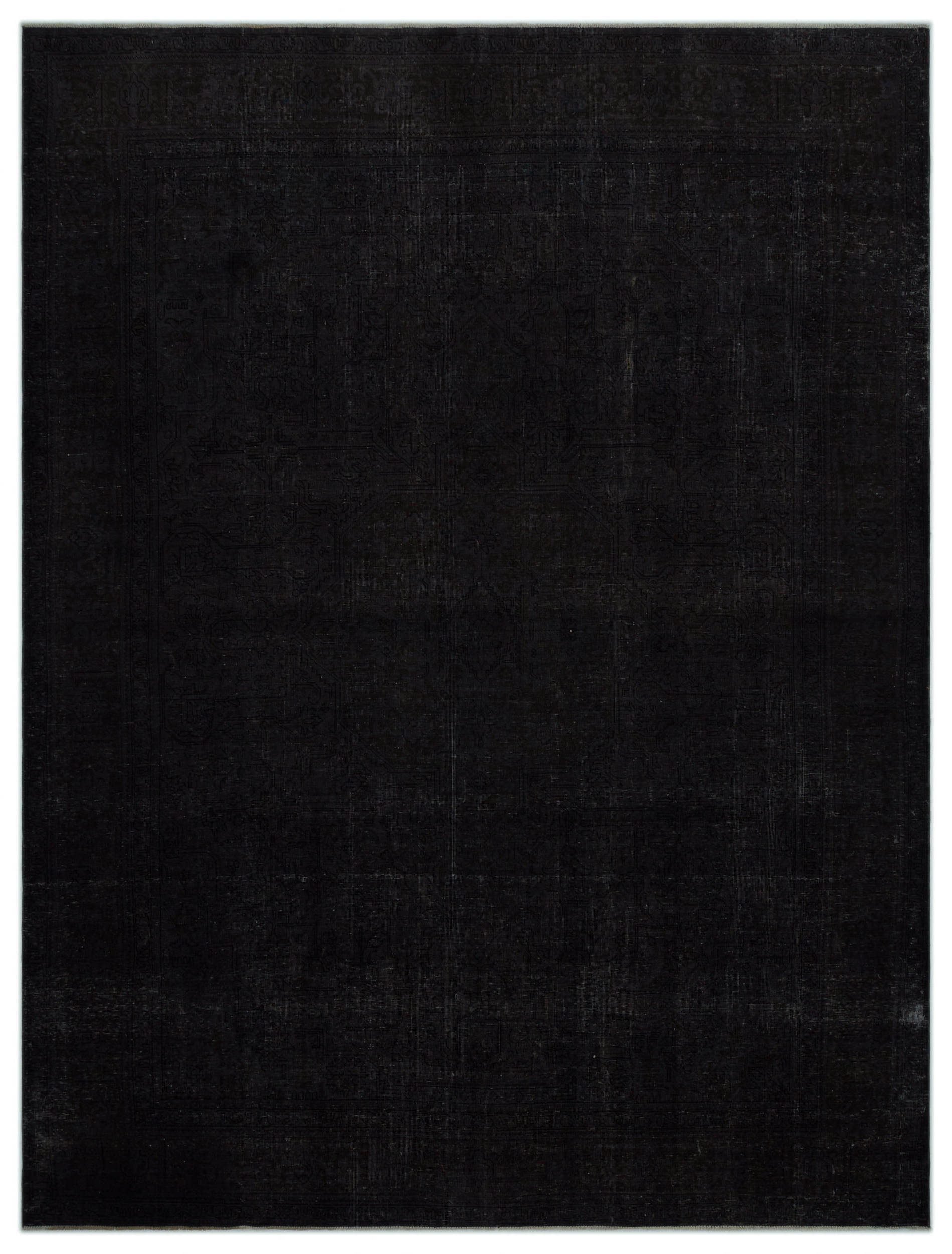 Black Over Dyed Vintage XLarge Rug 9'8'' x 12'6'' ft 295 x 382 cm
