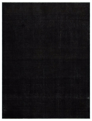 Black Over Dyed Vintage XLarge Rug 9'8'' x 12'6'' ft 295 x 382 cm