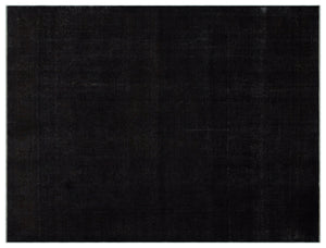 Black Over Dyed Vintage XLarge Rug 9'8'' x 12'6'' ft 295 x 382 cm