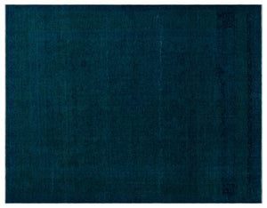 Turquoise  Over Dyed Vintage XLarge Rug 9'8'' x 12'10'' ft 295 x 390 cm