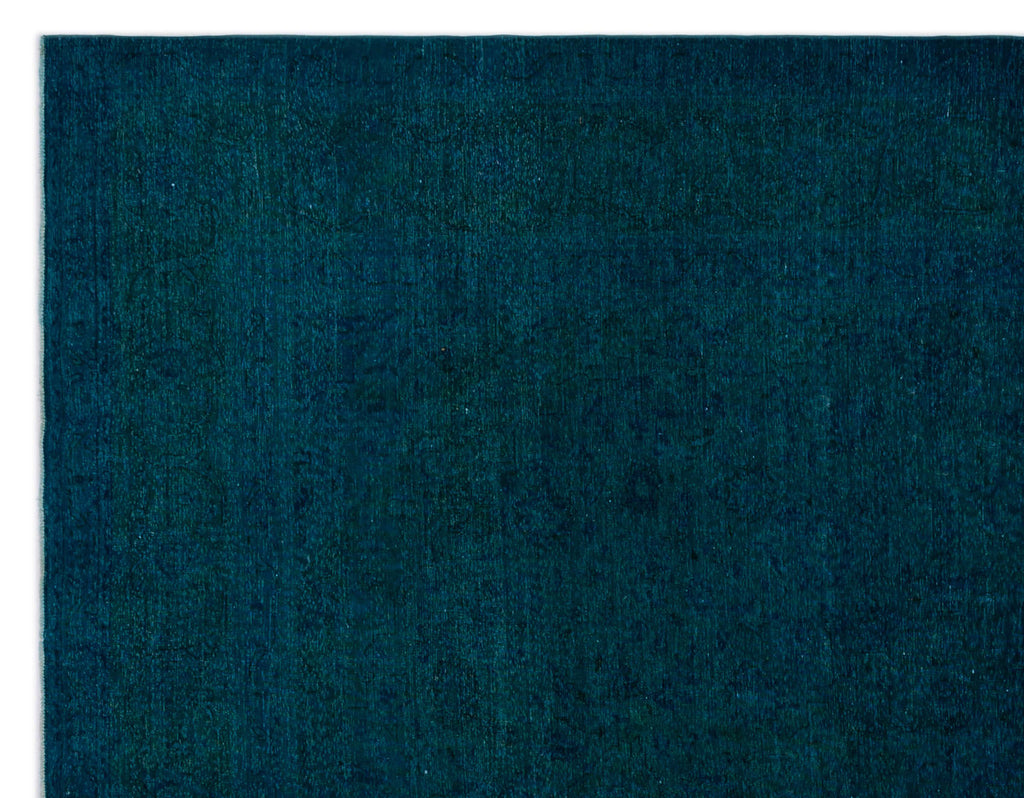 Turquoise  Over Dyed Vintage XLarge Rug 9'8'' x 12'10'' ft 295 x 390 cm