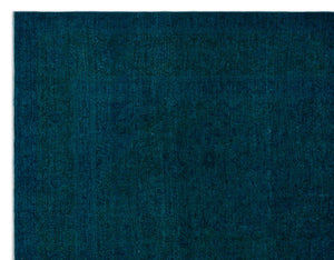Turquoise  Over Dyed Vintage XLarge Rug 9'8'' x 12'10'' ft 295 x 390 cm