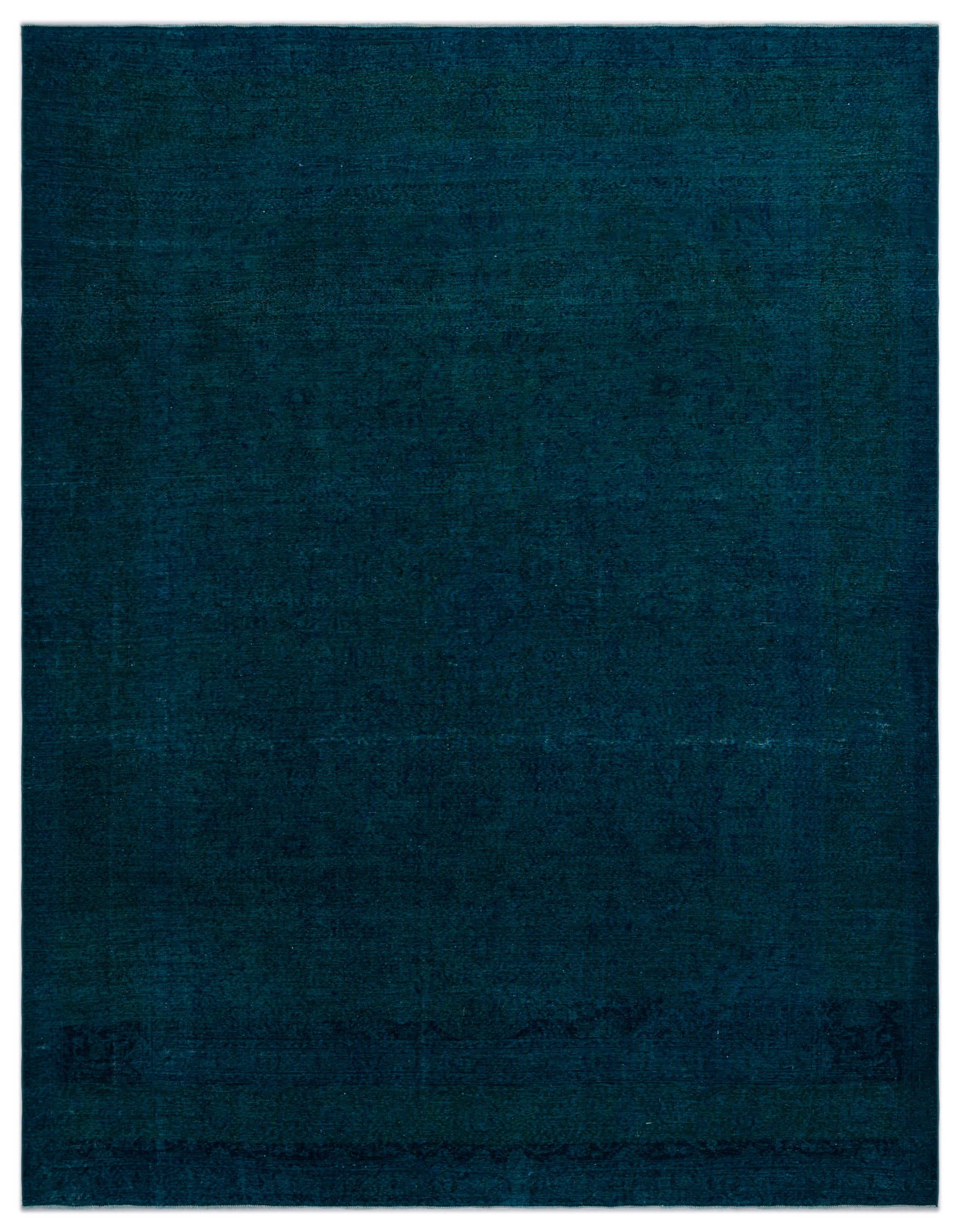 Turquoise  Over Dyed Vintage XLarge Rug 9'8'' x 12'10'' ft 295 x 390 cm
