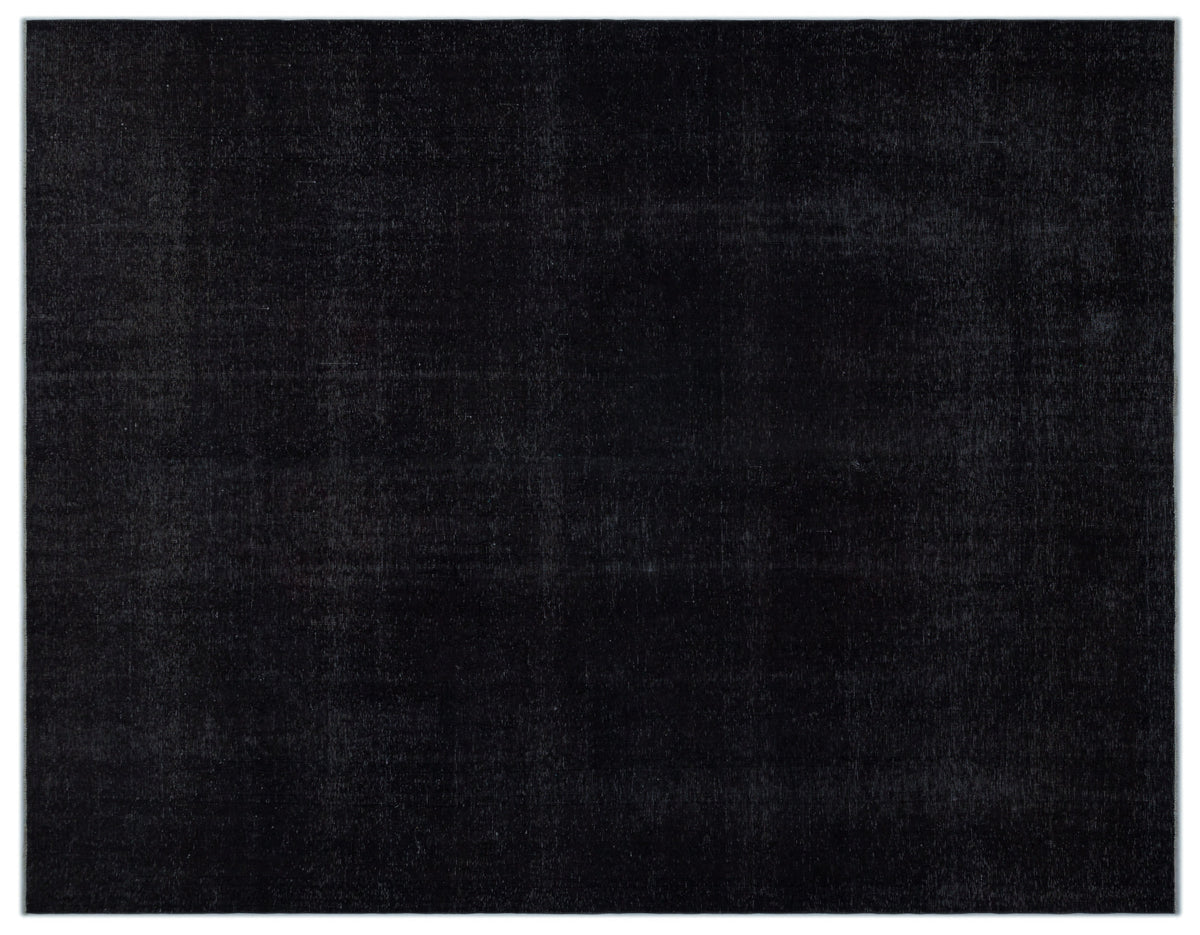 Black Over Dyed Vintage XLarge Rug 9&#39;9&#39;&#39; x 12&#39;6&#39;&#39; ft 296 x 380 cm