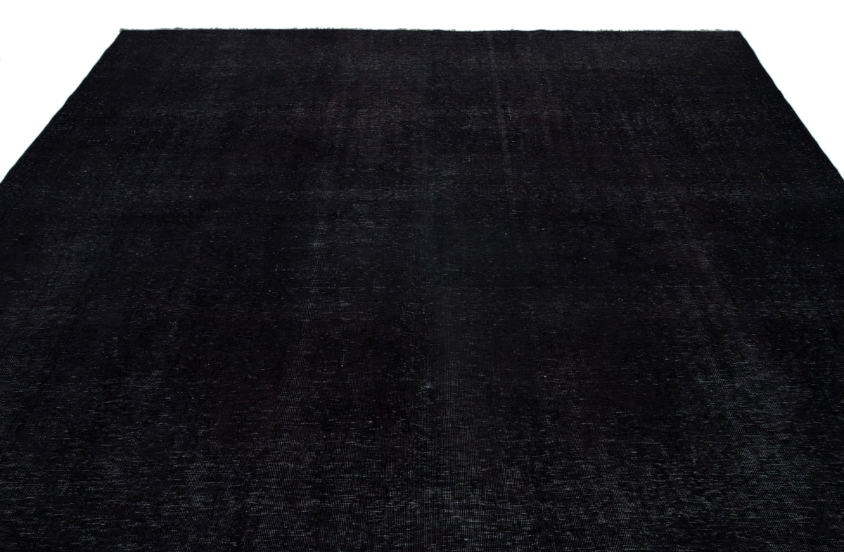 Black Over Dyed Vintage XLarge Rug 9&#39;9&#39;&#39; x 12&#39;6&#39;&#39; ft 296 x 380 cm