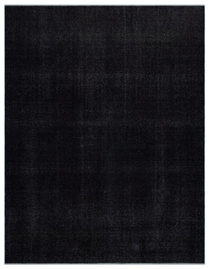 Black Over Dyed Vintage XLarge Rug 9'9'' x 12'6'' ft 296 x 380 cm