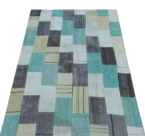 Mixed Over Dyed Kilim Patchwork Unique Rug 2'9'' x 5'1'' ft 83 x 154 cm