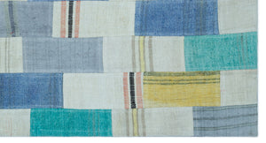 Mixed Over Dyed Kilim Patchwork Unique Rug 2'8'' x 4'10'' ft 81 x 148 cm