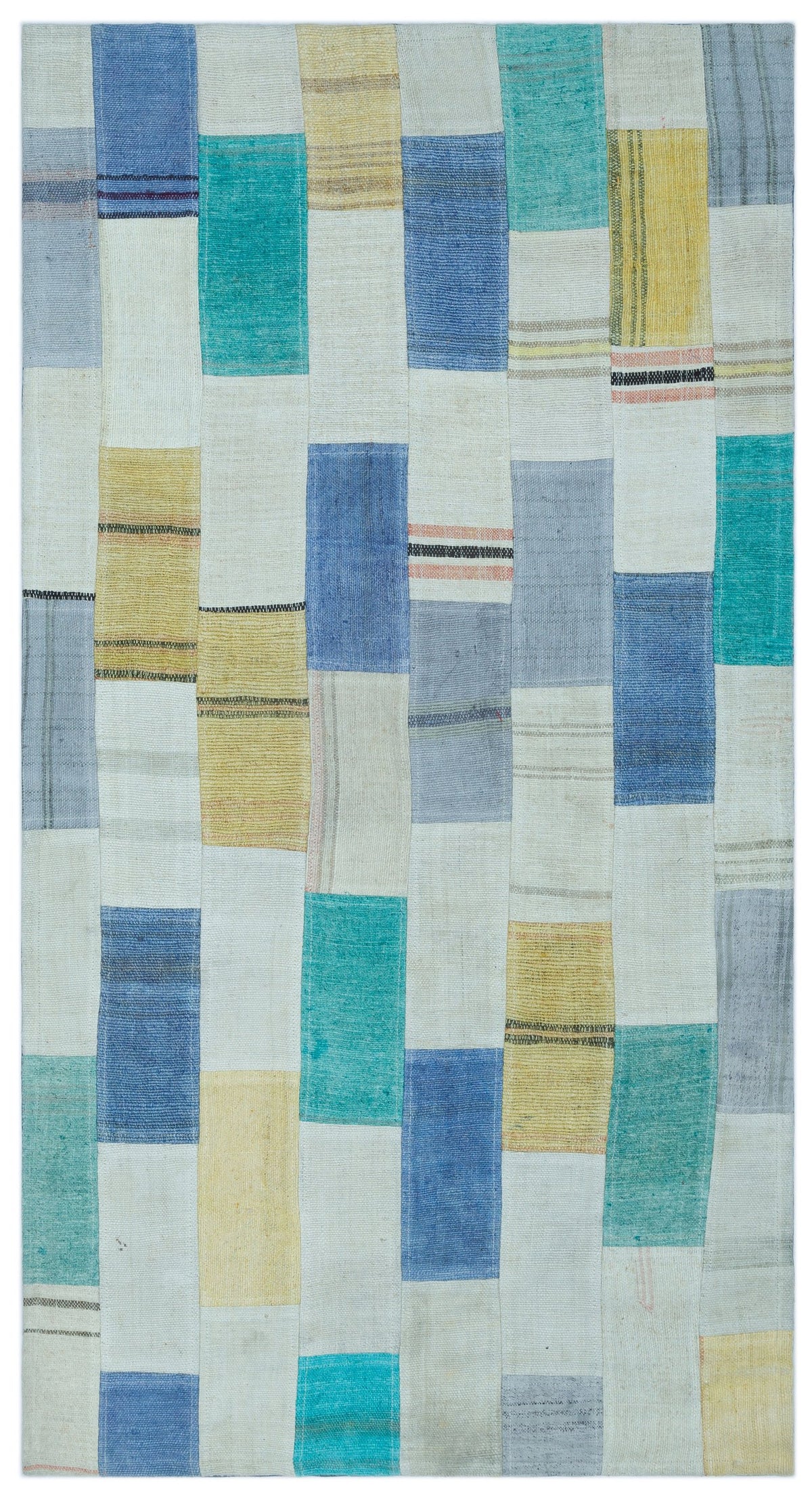 Mixed Over Dyed Kilim Patchwork Unique Rug 2&#39;8&#39;&#39; x 4&#39;10&#39;&#39; ft 81 x 148 cm