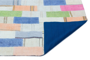 Mixed Over Dyed Kilim Patchwork Unique Rug 2'9'' x 5'1'' ft 83 x 156 cm