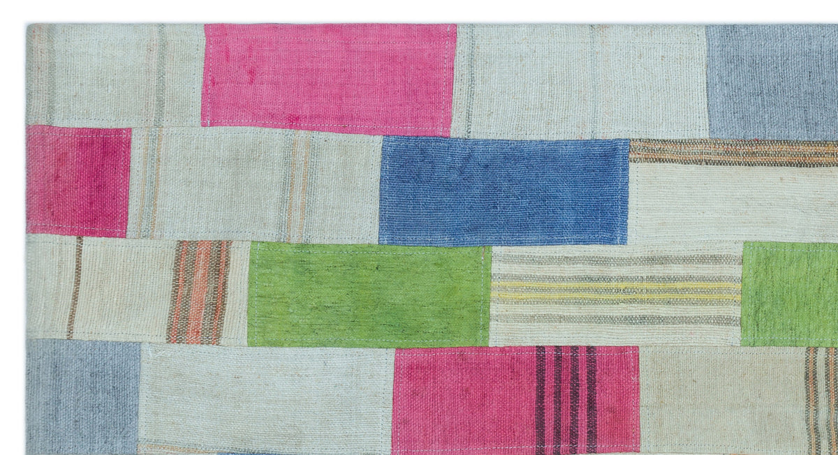 Mixed Over Dyed Kilim Patchwork Unique Rug 2&#39;9&#39;&#39; x 5&#39;1&#39;&#39; ft 83 x 156 cm
