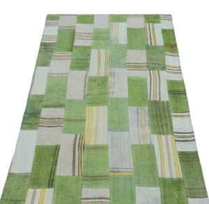 Mixed Over Dyed Kilim Patchwork Unique Rug 2'7'' x 4'12'' ft 80 x 152 cm