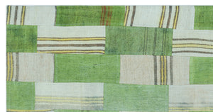 Mixed Over Dyed Kilim Patchwork Unique Rug 2'7'' x 4'12'' ft 80 x 152 cm