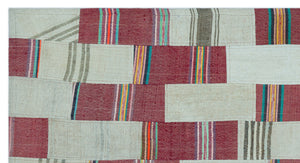 Mixed Over Dyed Kilim Patchwork Unique Rug 2'9'' x 5'1'' ft 83 x 156 cm