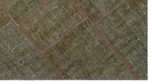 Gray Over Dyed Patchwork Unique Rug 2'7'' x 4'11'' ft 80 x 150 cm