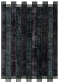 Black Over Dyed Patchwork Unique Rug 5'3'' x 7'7'' ft 160 x 230 cm