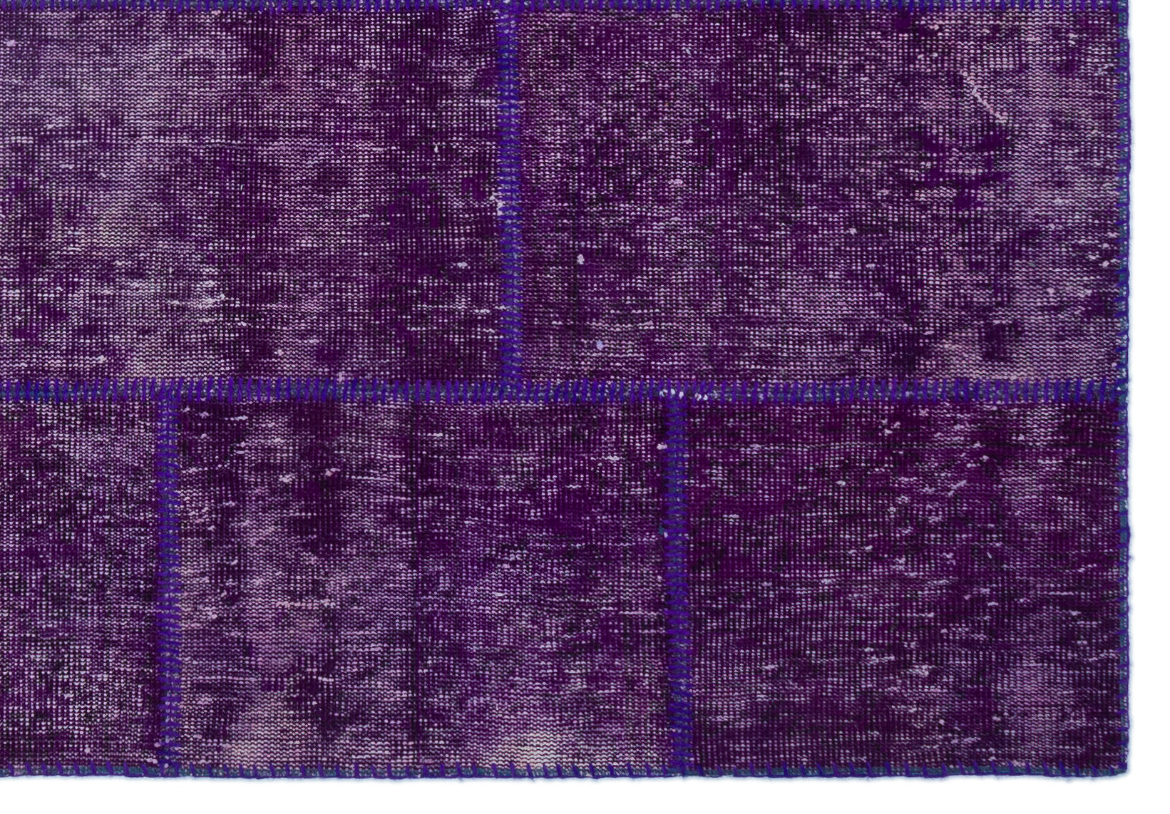 Purple Over Dyed Patchwork Unique Rug 5'3'' x 7'7'' ft 160 x 230 cm