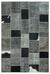 Gray Over Dyed Patchwork Unique Rug 6'3'' x 9'4'' ft 190 x 285 cm