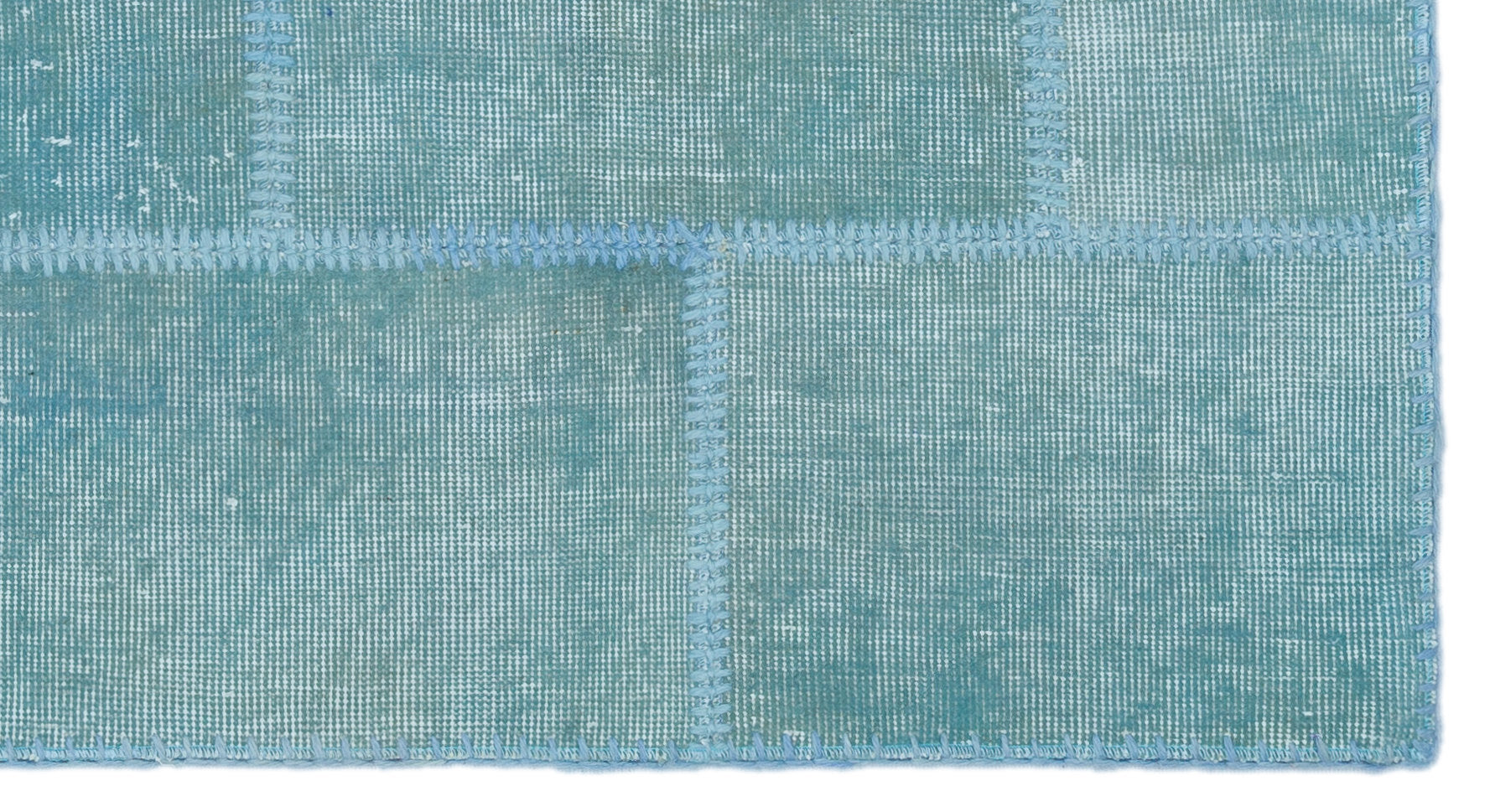 Blue Over Dyed Patchwork Unique Rug 2'7'' x 4'11'' ft 80 x 150 cm