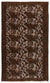 Brown Over Dyed Carved Rug 3'10'' x 6'7'' ft 116 x 200 cm