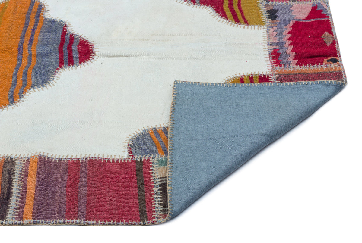 Naturel Over Dyed Kilim Patchwork Unique Rug 3&#39;10&#39;&#39; x 5&#39;10&#39;&#39; ft 118 x 177 cm