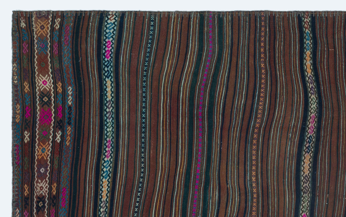 Naturel Over Dyed Kilim Patchwork Unique Rug 3&#39;11&#39;&#39; x 6&#39;5&#39;&#39; ft 120 x 195 cm