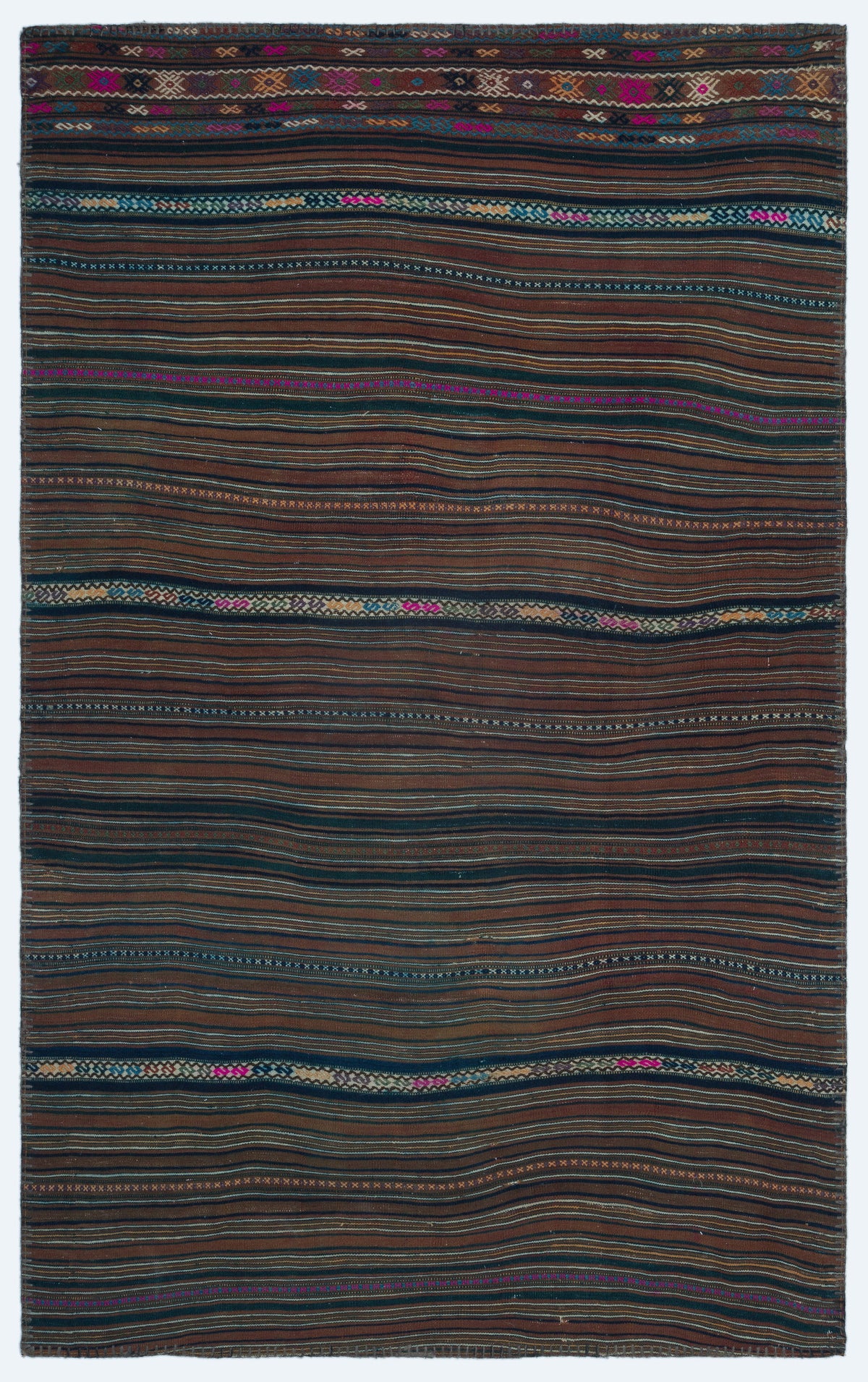 Naturel Over Dyed Kilim Patchwork Unique Rug 3&#39;11&#39;&#39; x 6&#39;5&#39;&#39; ft 120 x 195 cm