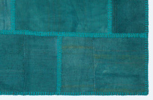 Mixed Over Dyed Kilim Patchwork Unique Rug 3'9'' x 5'11'' ft 115 x 180 cm