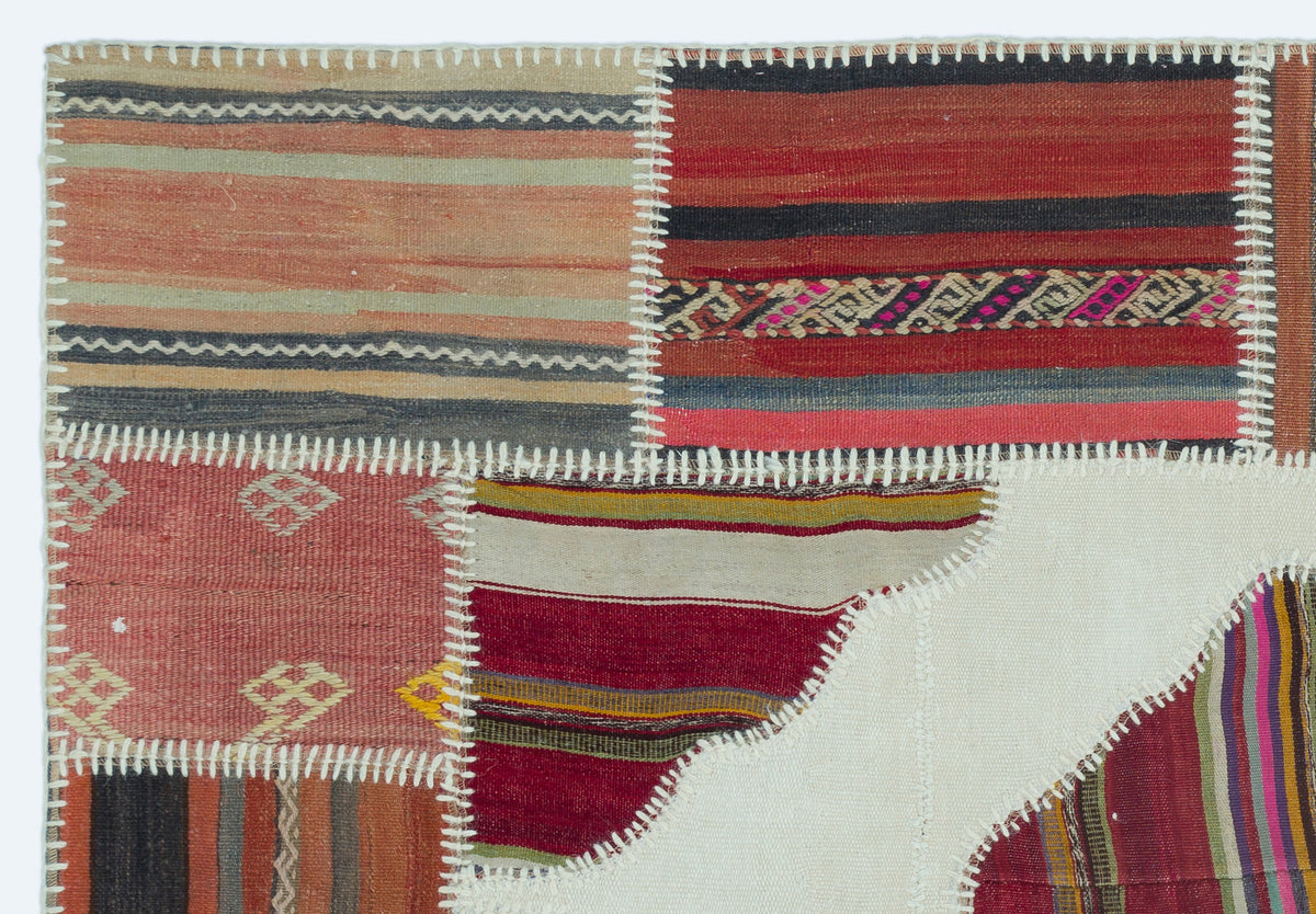 Naturel Over Dyed Kilim Patchwork Unique Rug 3&#39;11&#39;&#39; x 5&#39;9&#39;&#39; ft 120 x 176 cm