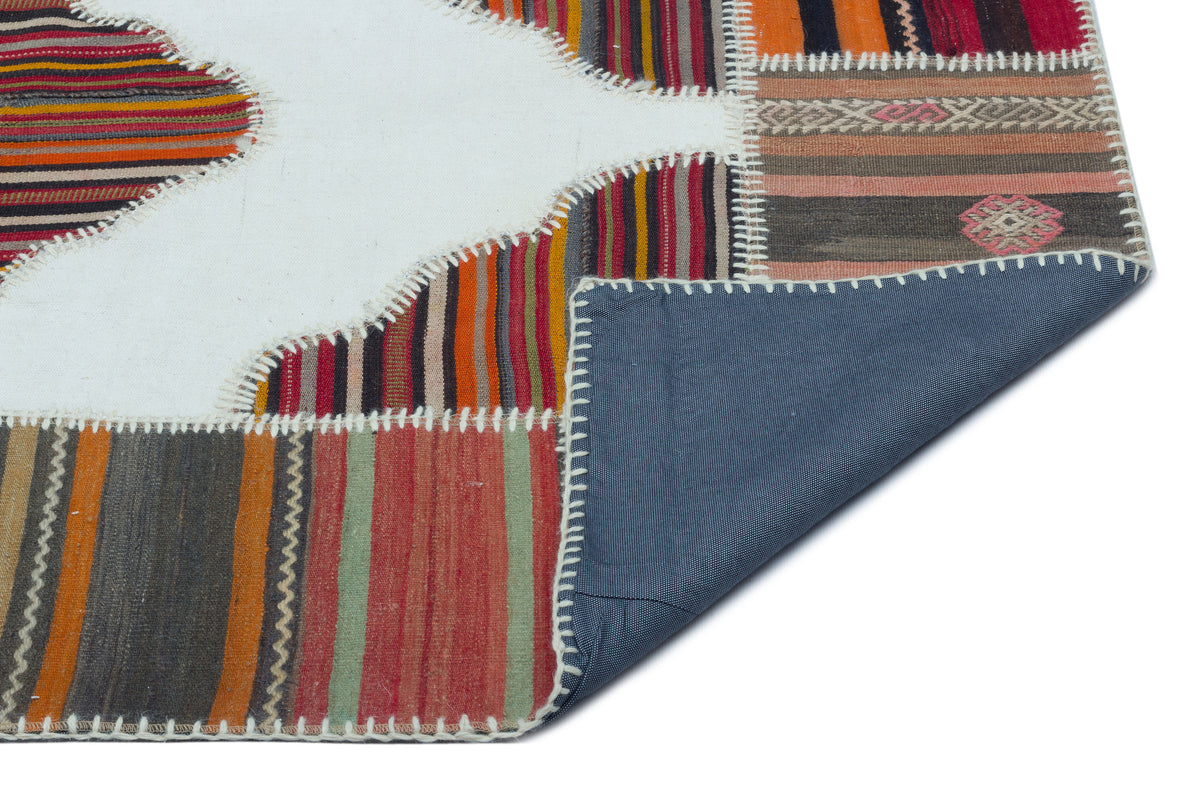 Naturel Over Dyed Kilim Patchwork Unique Rug 4&#39;2&#39;&#39; x 6&#39;0&#39;&#39; ft 127 x 184 cm