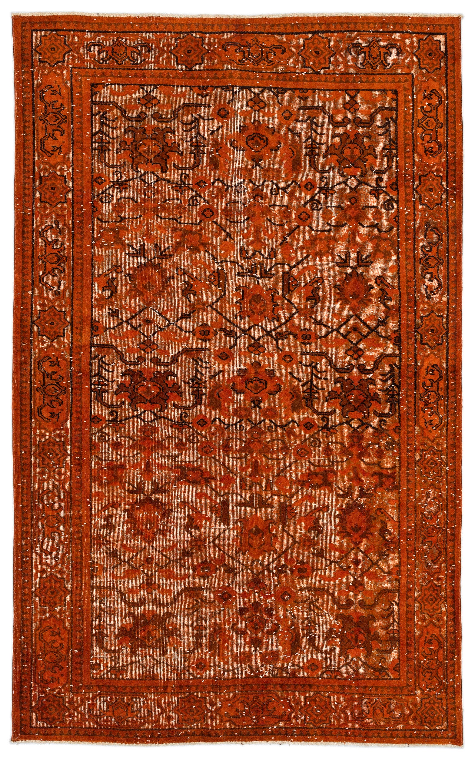 Vintage Orange Felt Rug