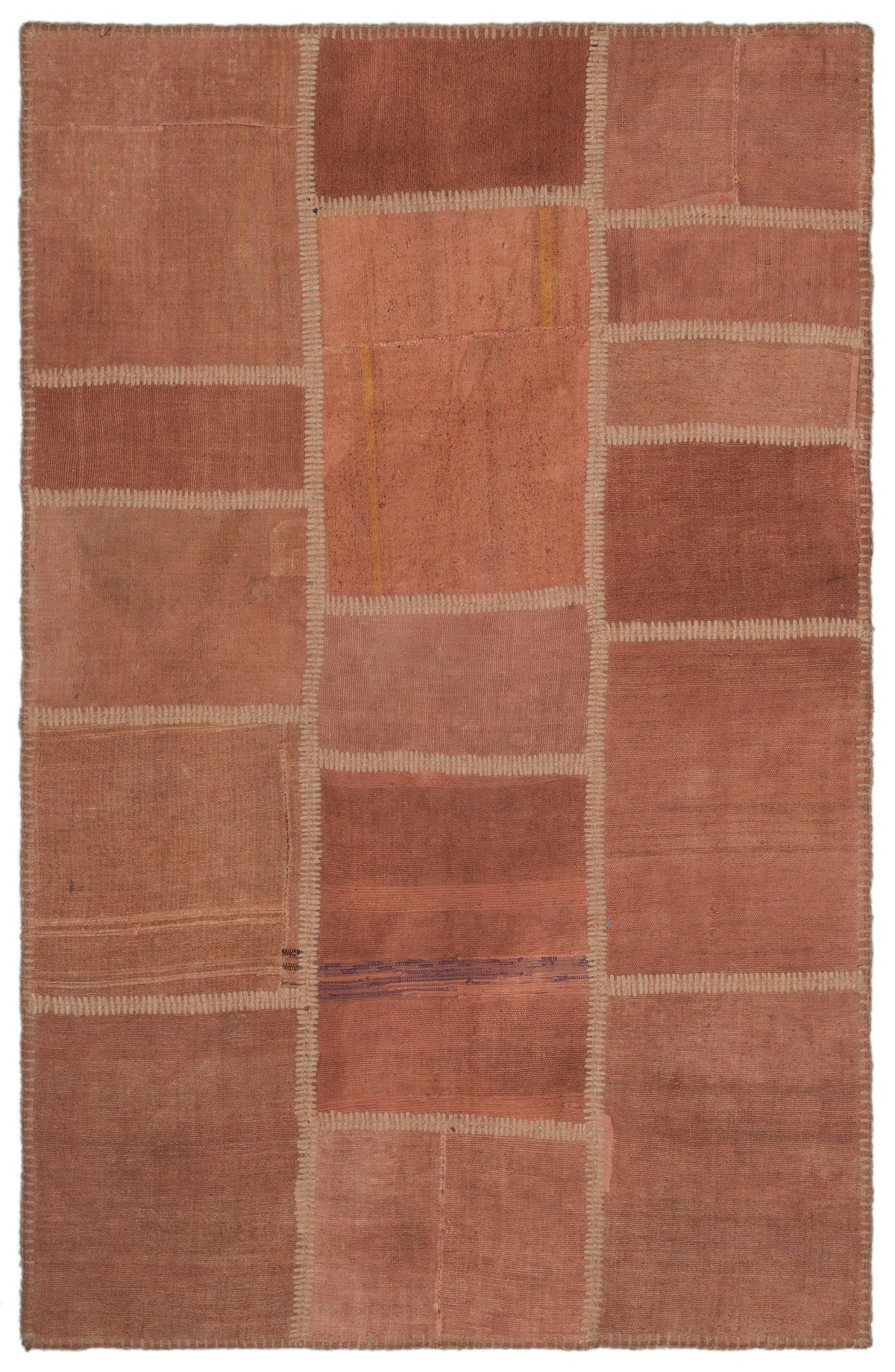 Mixed Over Dyed Kilim Patchwork Unique Rug 3&#39;11&#39;&#39; x 6&#39;0&#39;&#39; ft 120 x 183 cm