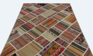 Naturel Over Dyed Kilim Patchwork Unique Rug 5'3'' x 7'9'' ft 160 x 236 cm