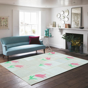 Mixed Over Dyed Rug | Flower Design Rug | Turkish Rug | Hand Weaving Rug  | Bedroom Rug | Wool Rug | Vintage Rug | Tumbled Rug  | Naturel Rug | Boho Rug I  5'1'' x 7'6'' ft 155 x 228 cm