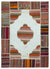 Naturel Over Dyed Kilim Patchwork Unique Rug 5'3'' x 7'4'' ft 160 x 223 cm