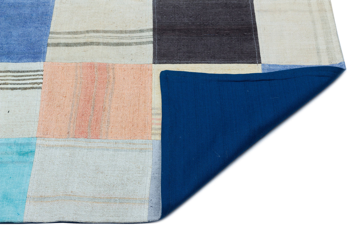 Mixed Over Dyed Kilim Patchwork Unique Rug 5&#39;5&#39;&#39; x 7&#39;9&#39;&#39; ft 165 x 235 cm